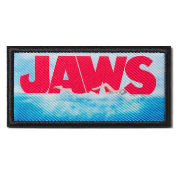 JAWS logo patch with red text on a blue background